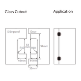 FORGE SHOWER HINGE GLASS TO GLASS 90 Degrees 10mm glass - Matt Black